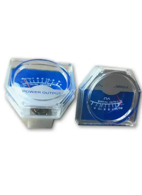 Hình ảnh 1 chiếc đồng hồ Vu tròn 40mm xanh dương lắp cho âm ly